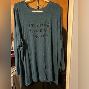 Long sleeve blue lightweight shirt